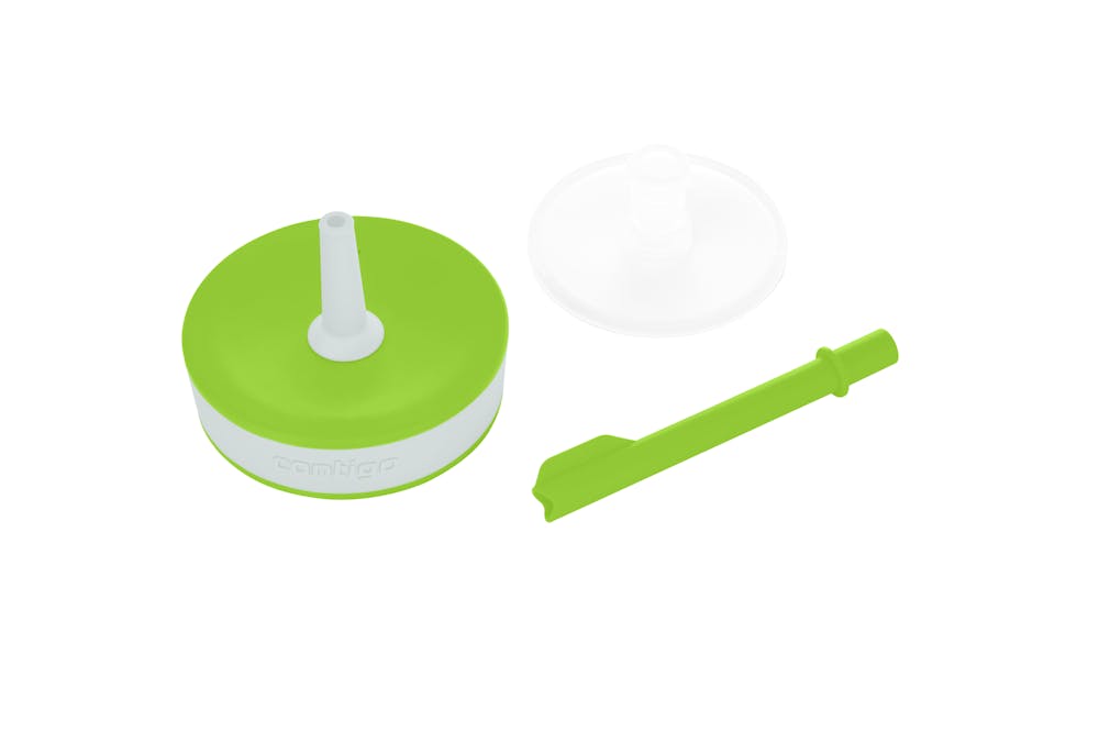 Kids Leighton Spill-Proof Tumbler with Straw, 14oz., 2-Pack - Cool Lime Macaroon with Dogs Doing Things