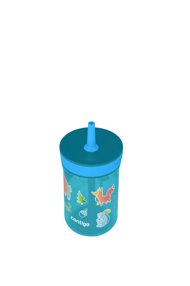 Kids Leighton Spill-Proof Tumbler with Straw, 14oz., 2-Pack - Juinper Blue Poppy & Forest Haven