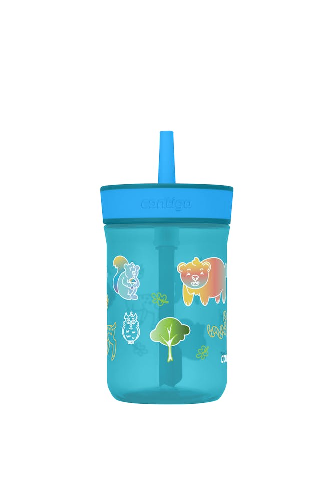 Kids Leighton Spill-Proof Tumbler with Straw, 14oz., 2-Pack - Juinper Blue Poppy & Forest Haven