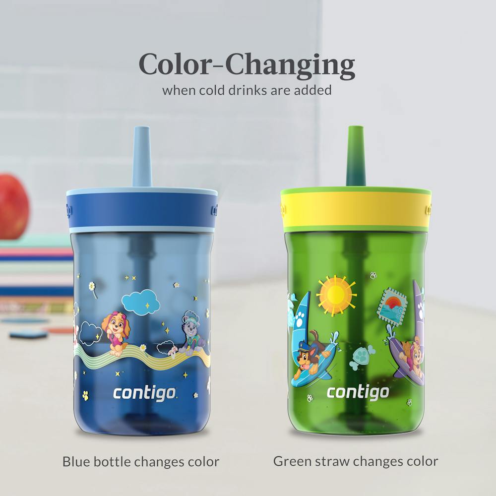 Kids Leighton Spill-Proof Tumbler with Straw, 14oz., 2-Pack - Cool Lime & Glacier